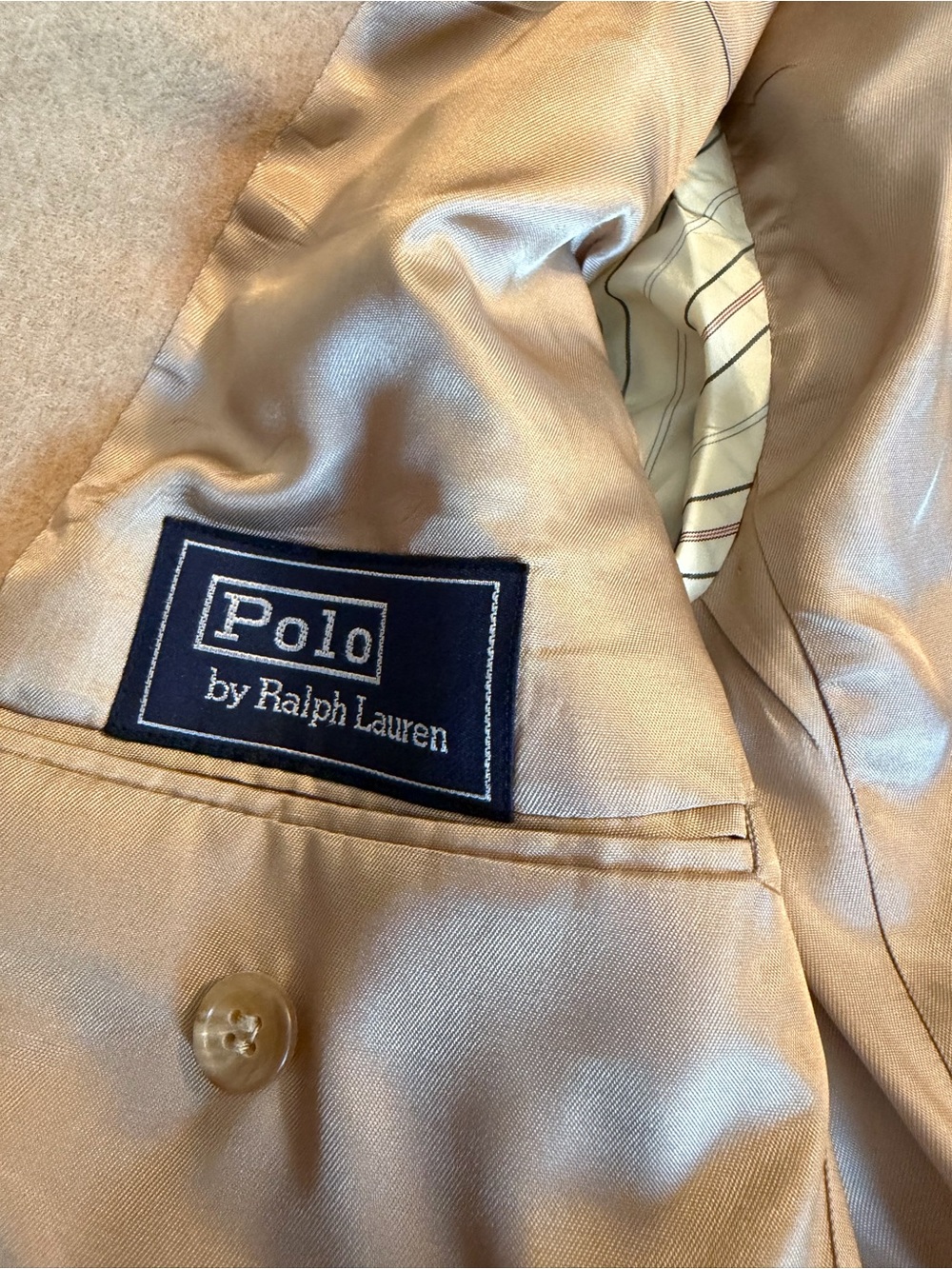 Polo Ralph Lauren Men’s 100% Camel Hair Blazer Sport Coat Tan 39R USA - Picture 5 of 7